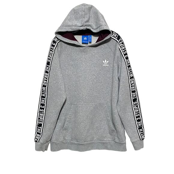 Adidas Original Essentials Hoodie Brand With The 3 Stripes Sweatshirt Mens XL - Picture 1 of 10